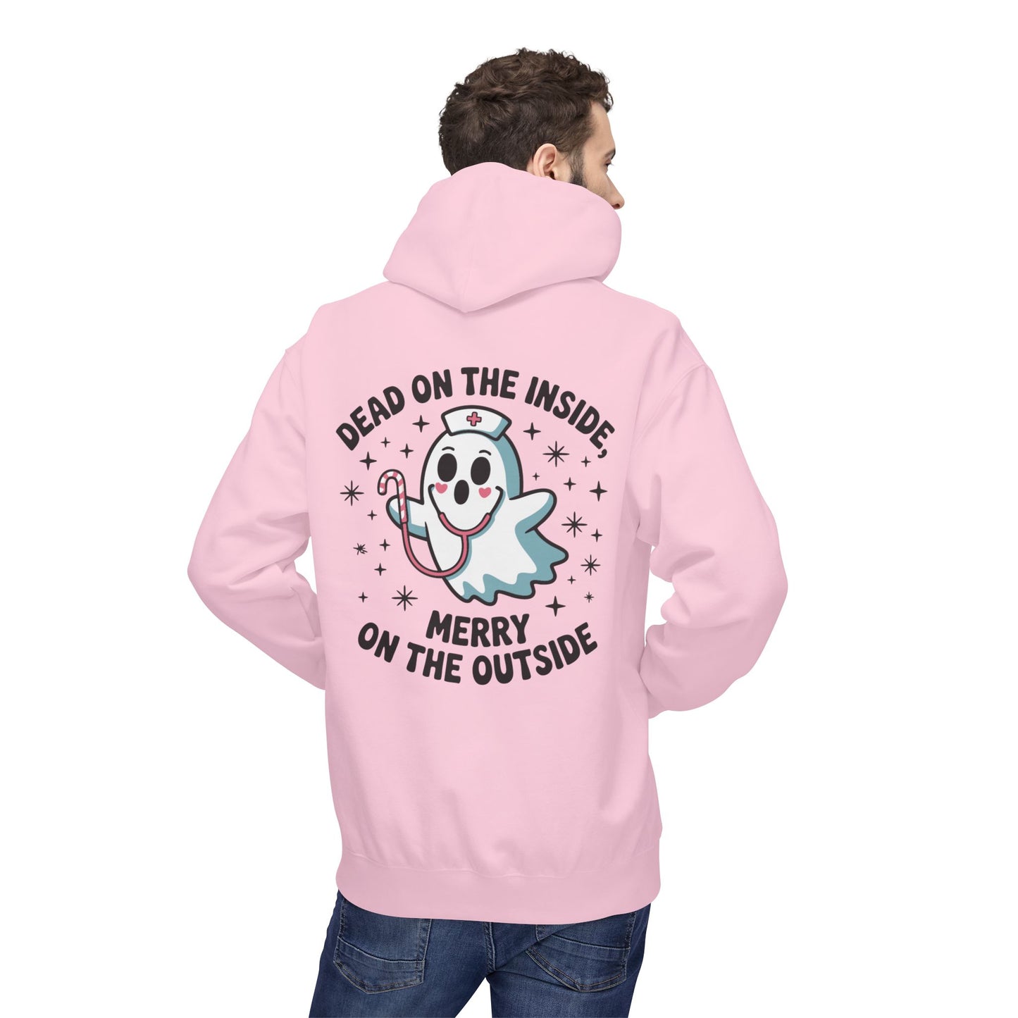 Merry on the Outside Ghost Hoodie