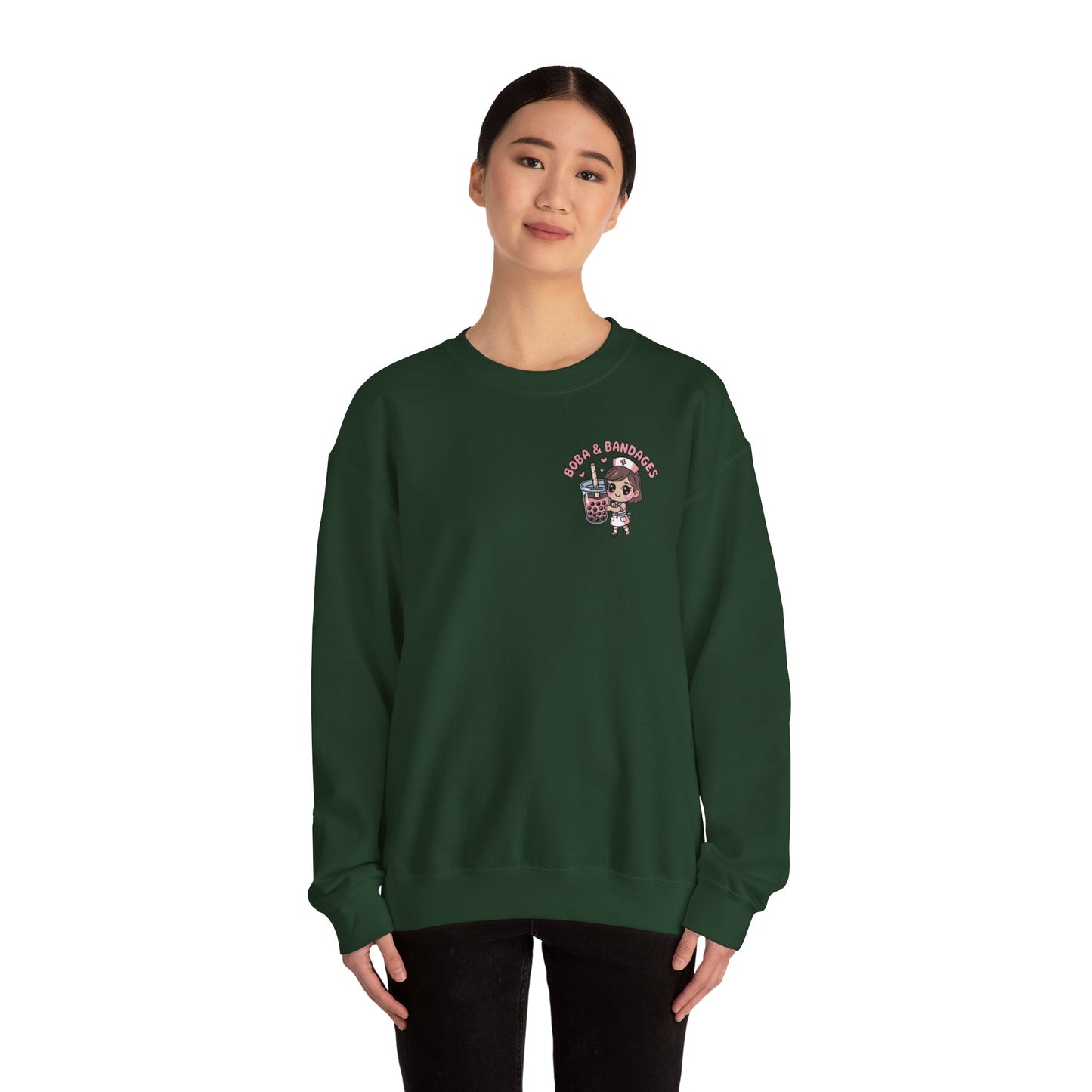 Boba & Bandages - Crewneck Sweatshirt