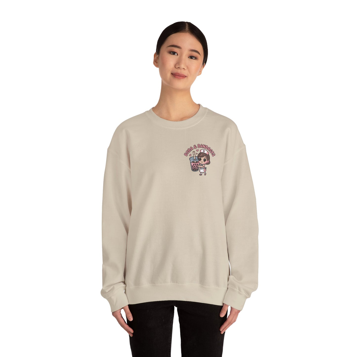 Boba & Bandages - Crewneck Sweatshirt