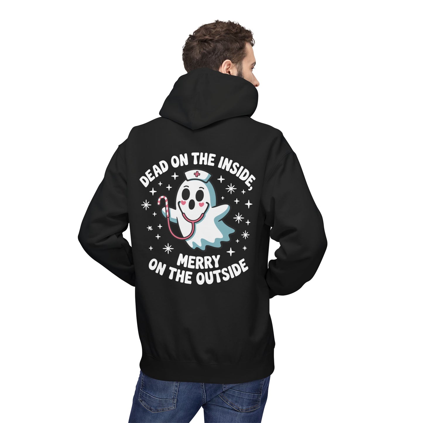 Merry on the Outside Ghost Hoodie