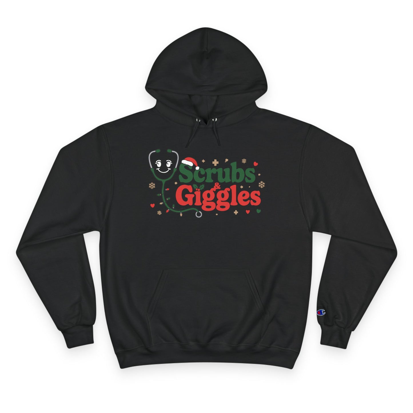 Christmas "Scrubs & Giggles" - Champion Hoodie