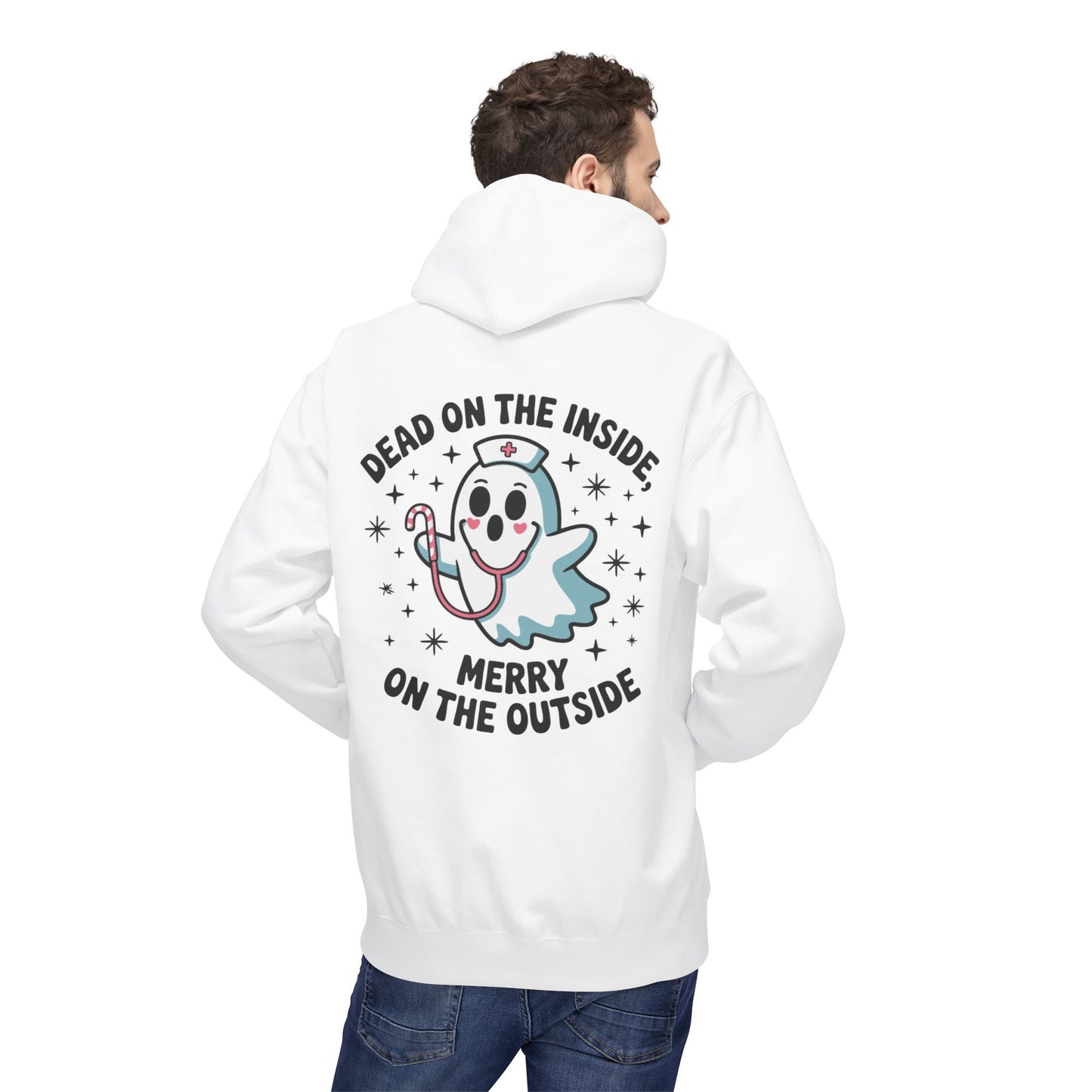 Merry on the Outside Ghost Hoodie