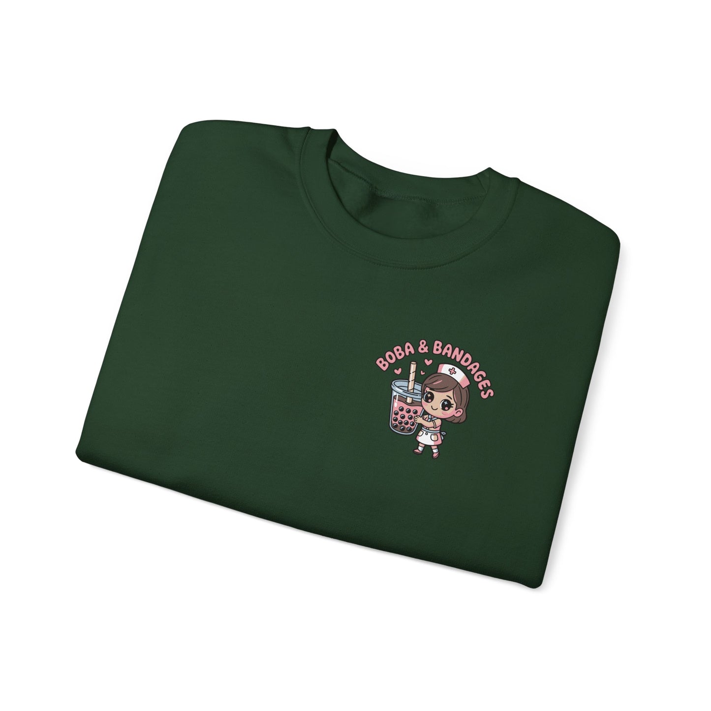 Boba & Bandages - Crewneck Sweatshirt