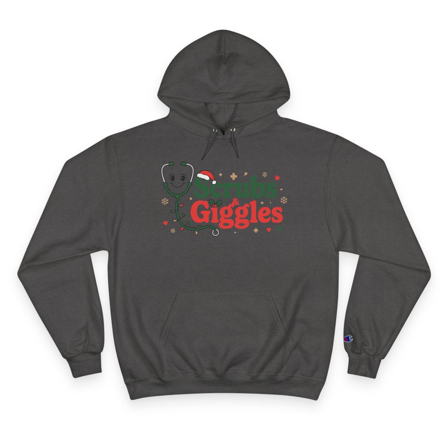 Christmas "Scrubs & Giggles" - Champion Hoodie