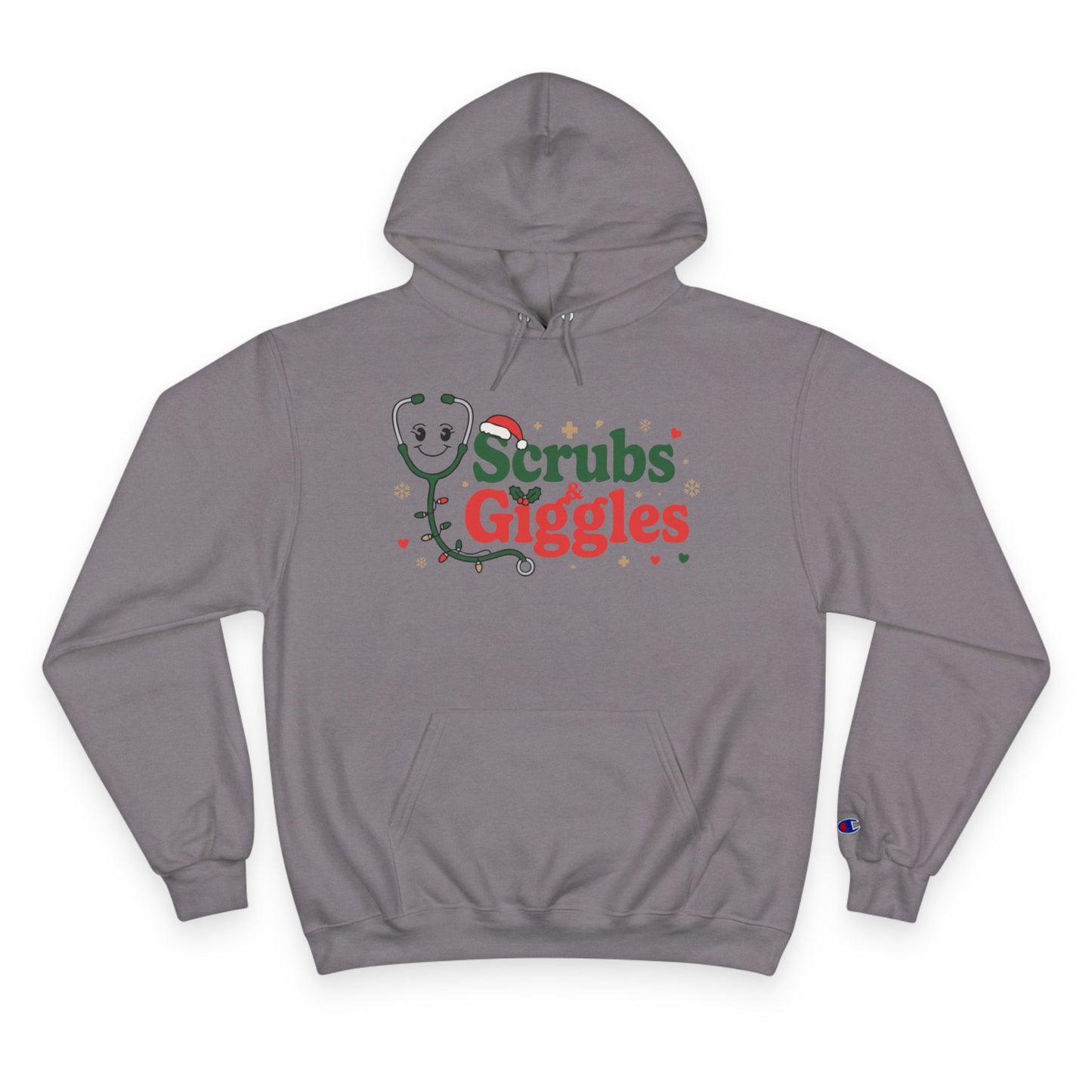 Christmas "Scrubs & Giggles" - Champion Hoodie