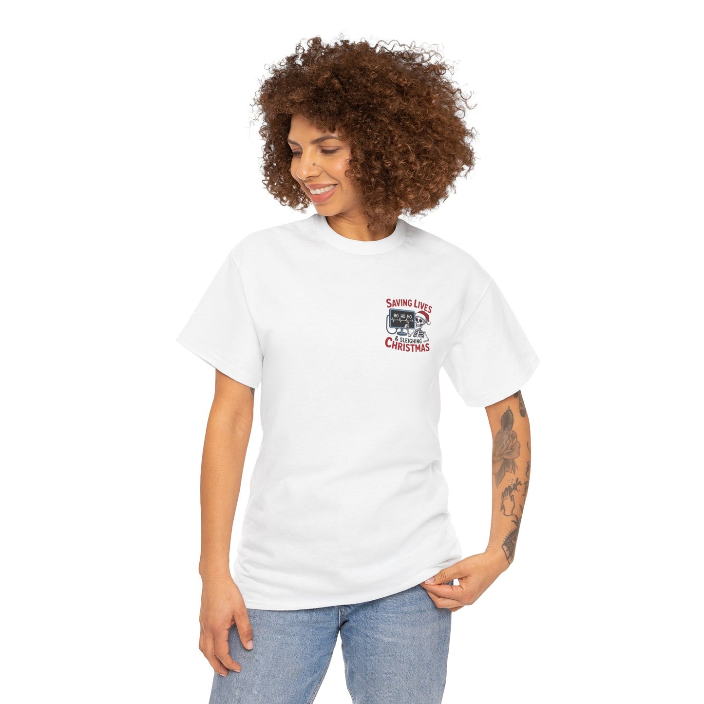 Saving Lives & Sleighing Christmas T-Shirt