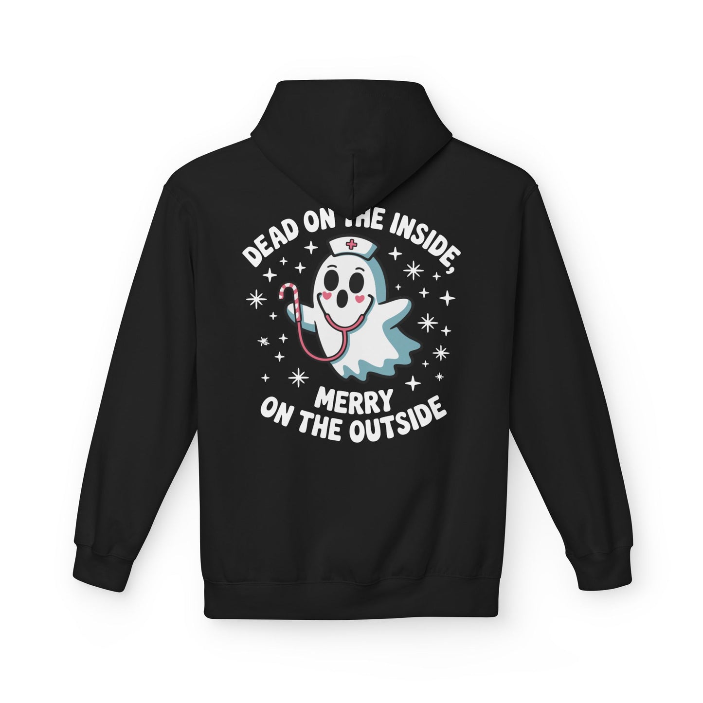 Merry on the Outside Ghost Hoodie