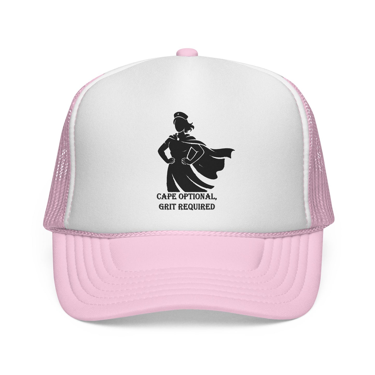 "Cape Optional, Grit Required" - Trucker Hat