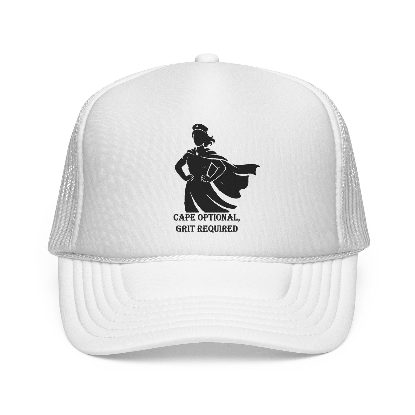 "Cape Optional, Grit Required" - Trucker Hat