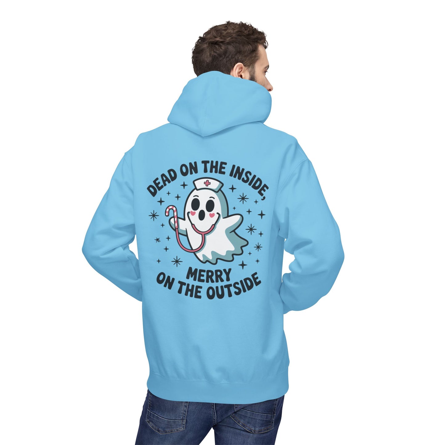 Merry on the Outside Ghost Hoodie