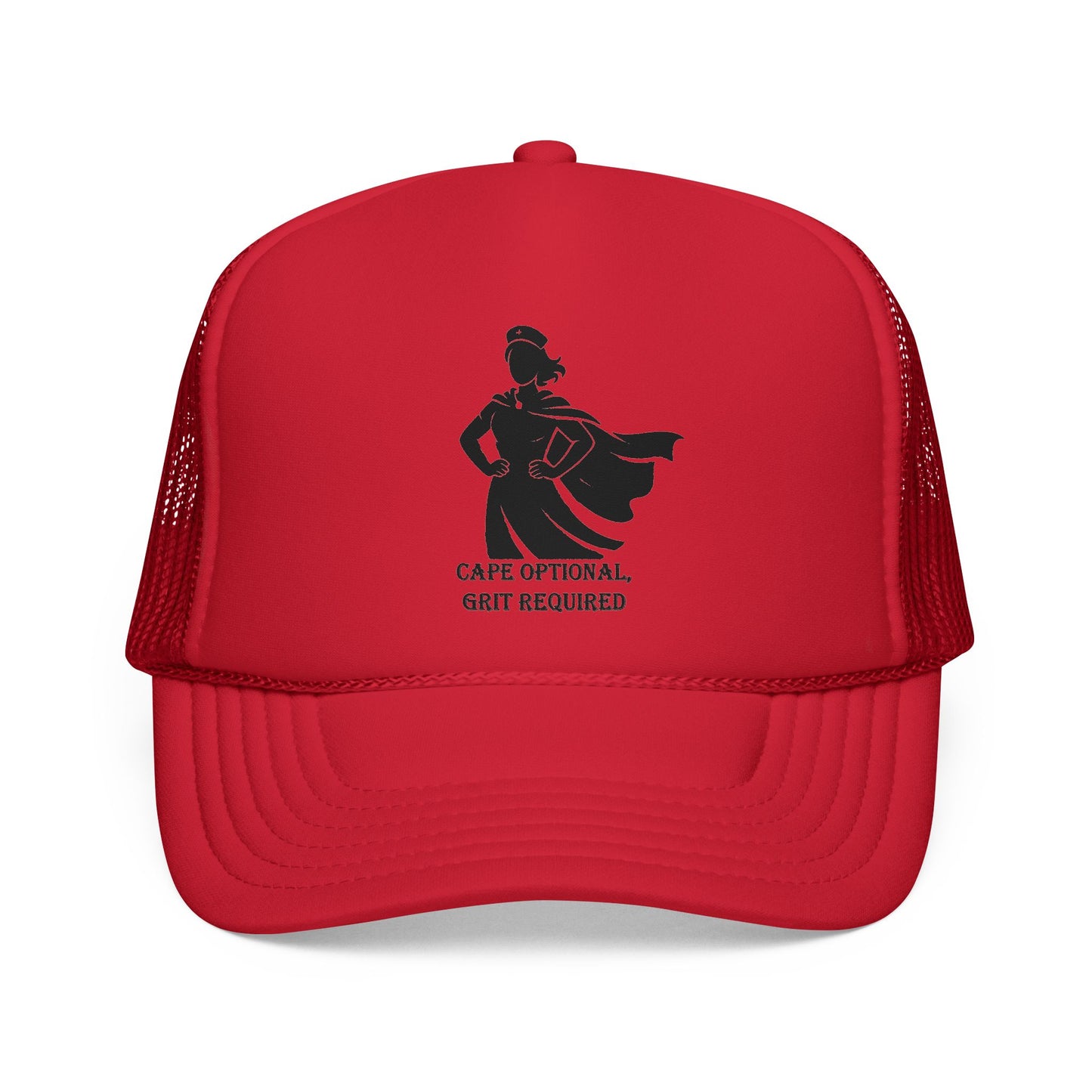 "Cape Optional, Grit Required" - Trucker Hat